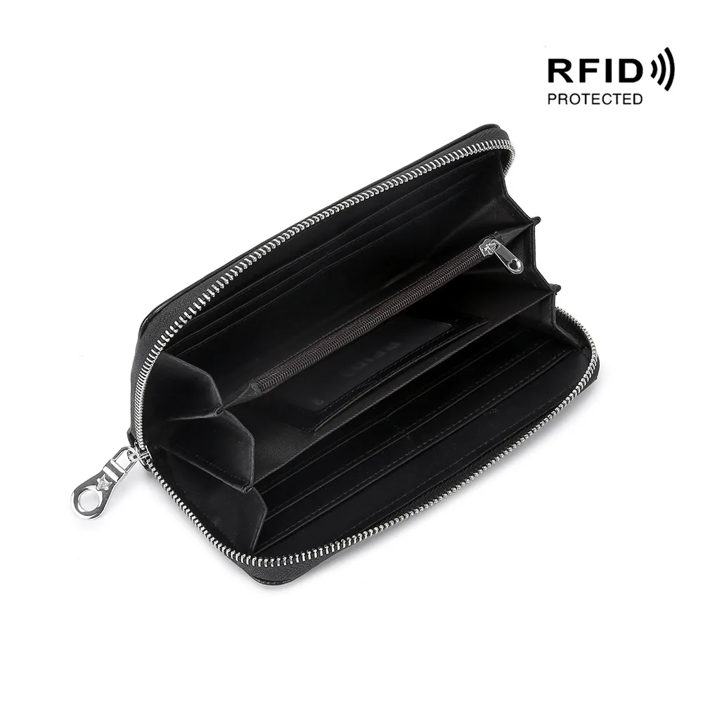 

large womens leather wallets RFID cow leather clutch bag passport women wallets genuine leather coin purse