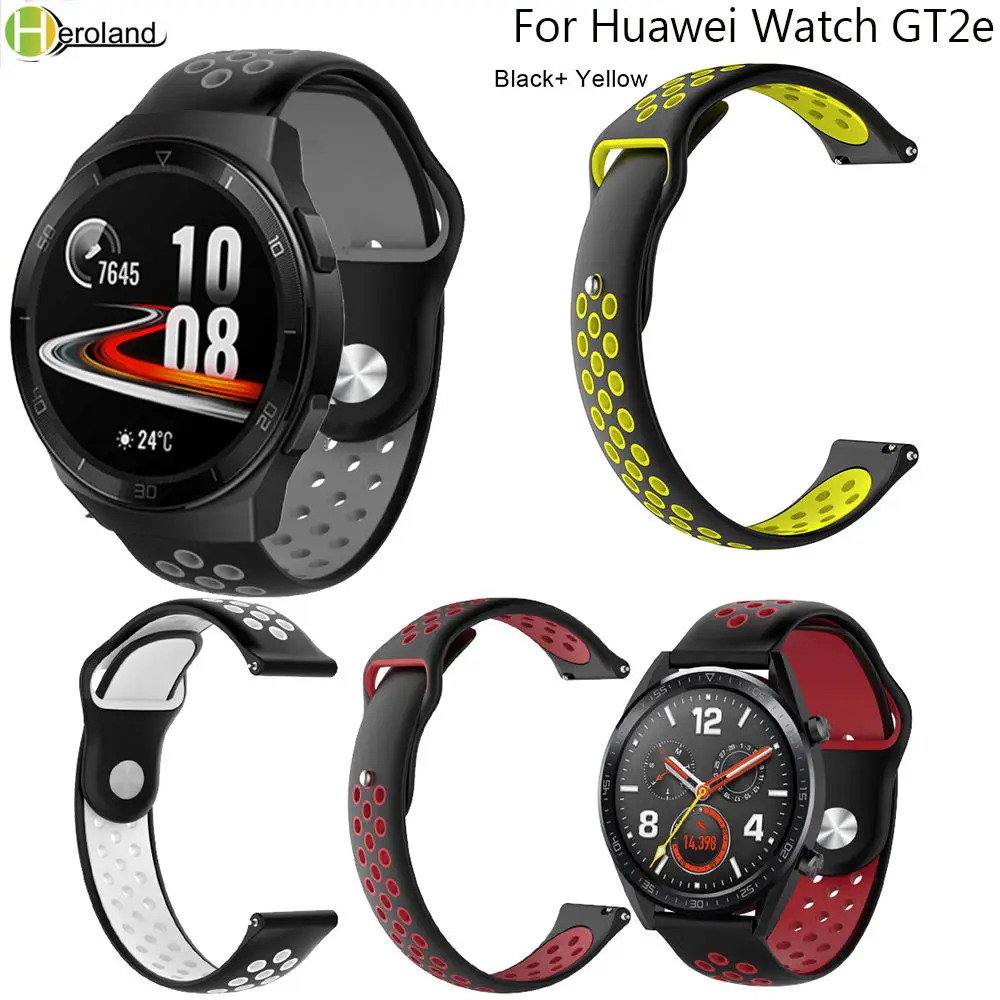 Ремешок для часов Huawei Watch gt 2e спортивный ремешок Смарт- часы 22 мм силикон GT 2 46