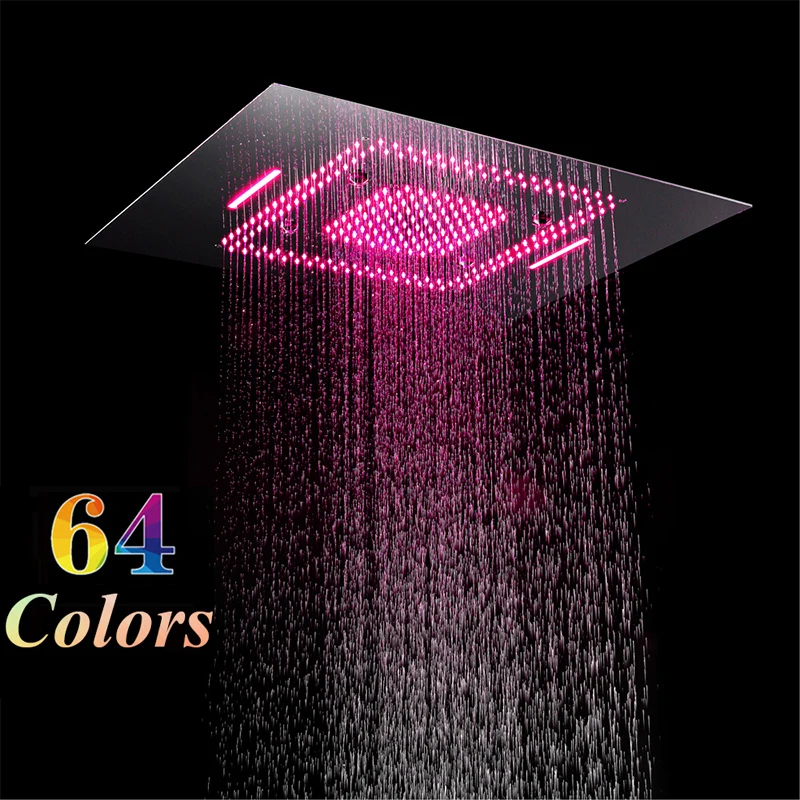 Светодиодный термостатический латунный смеситель для душа музыкальная насадка