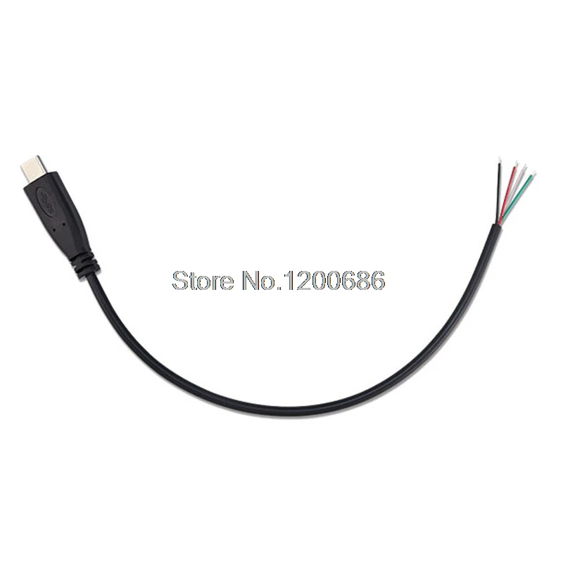 YPE-C Мужской кабель Pigtail 0 3 м tpc USB гнездовой разъем 4 провода Power шнур DIY - купить по