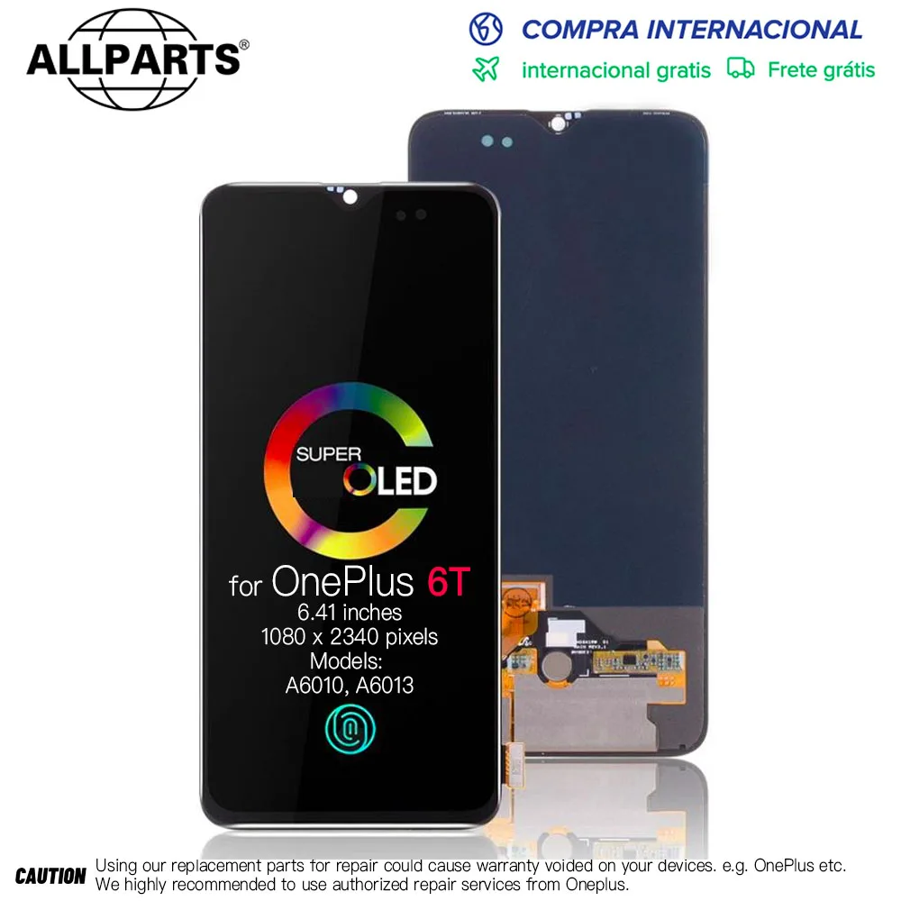 

Дисплей 6,41 "AAA + OLED для OnePlus 6T сменный сенсорный ЖК-экран One Plus 1 + 6T 1 + 6T A6010 A6013