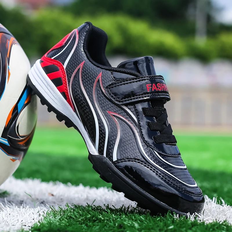 Размер 28 38 Детская футбольная обувь для мальчиков уличные футбольные шипы бутсы