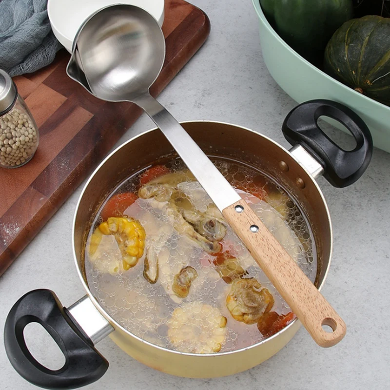 

Stainless Steel Grease Spoon Oil Soup Separation Spoon Household Hot Pot Soup Spoon Oil Filter Spoon Kitchenware