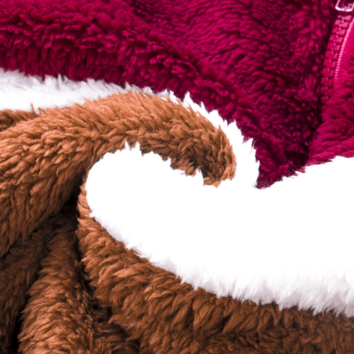 

Fashion Women Brown Jackets Winter Teddy Bear Faux Fur Zip Stripe splicing Casual Coat Pullover Outwear Jacket