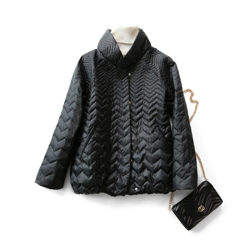 High quality fashion short white duck down jacket women 2019 new Japanese autumn winter thin coat boutique clothing female K263