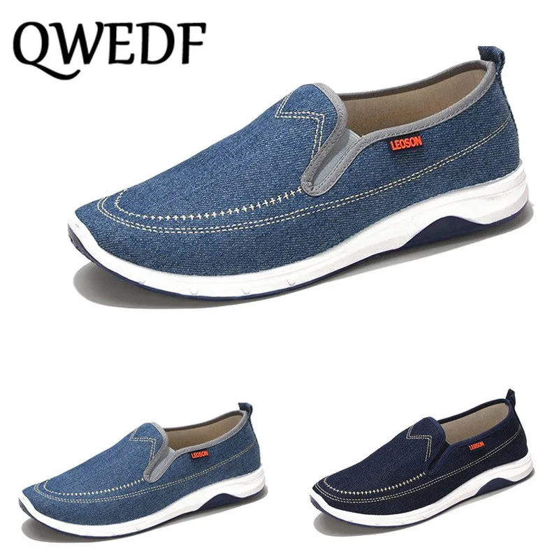 2019 Осенняя парусиновая мужская обувь джинсовая модная повседневная Молодежные
