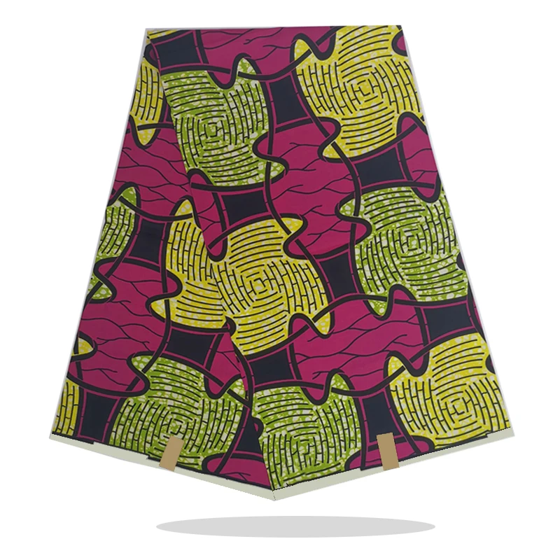

High Quality African Wax Prints Fabric Veritable Breathable Ankara Wax Printed Cotton Fabric 6 Yards For Sewing SP18-99