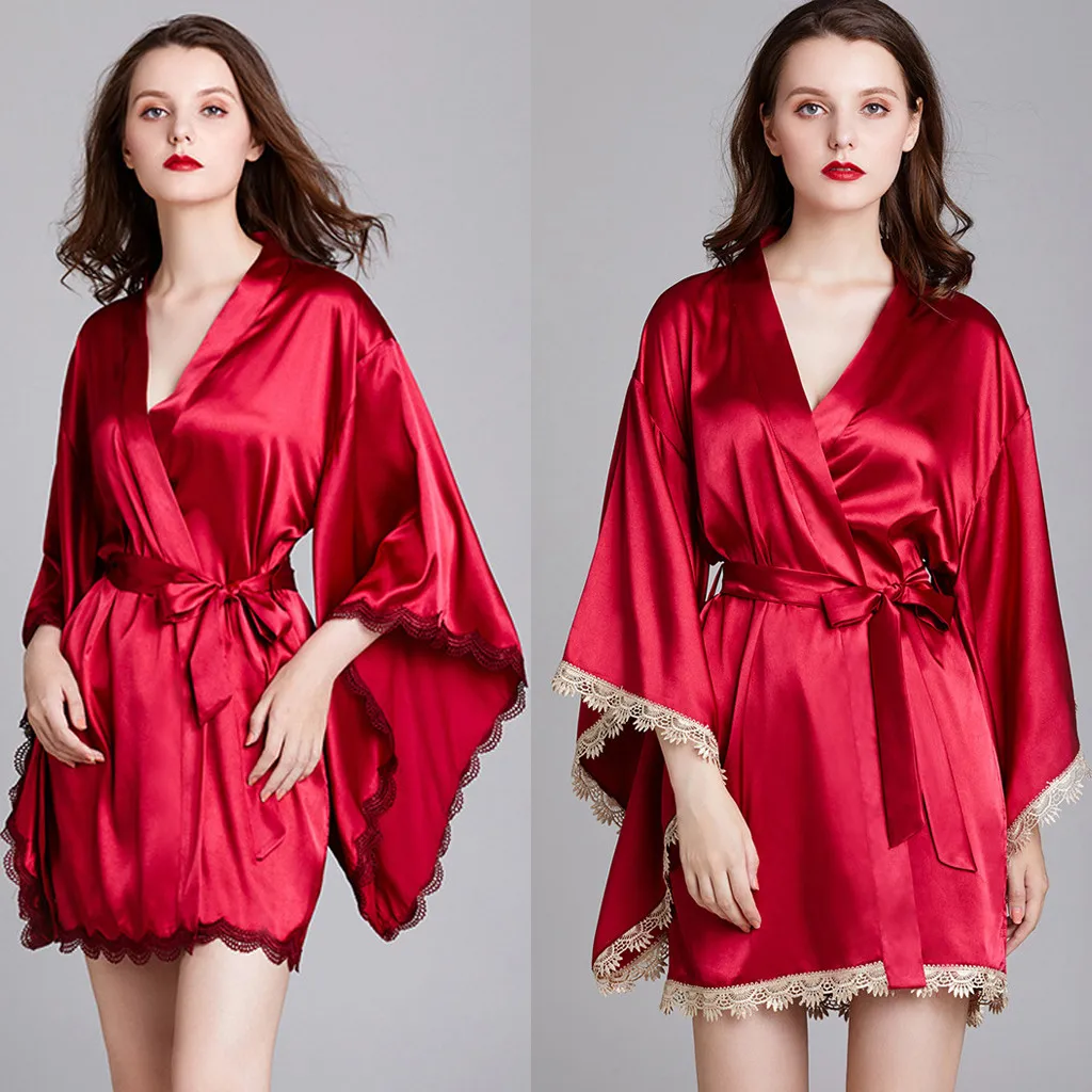 Одежда для сна халаты новинка 2020 модное женское нижнее белье с имитацией шелка