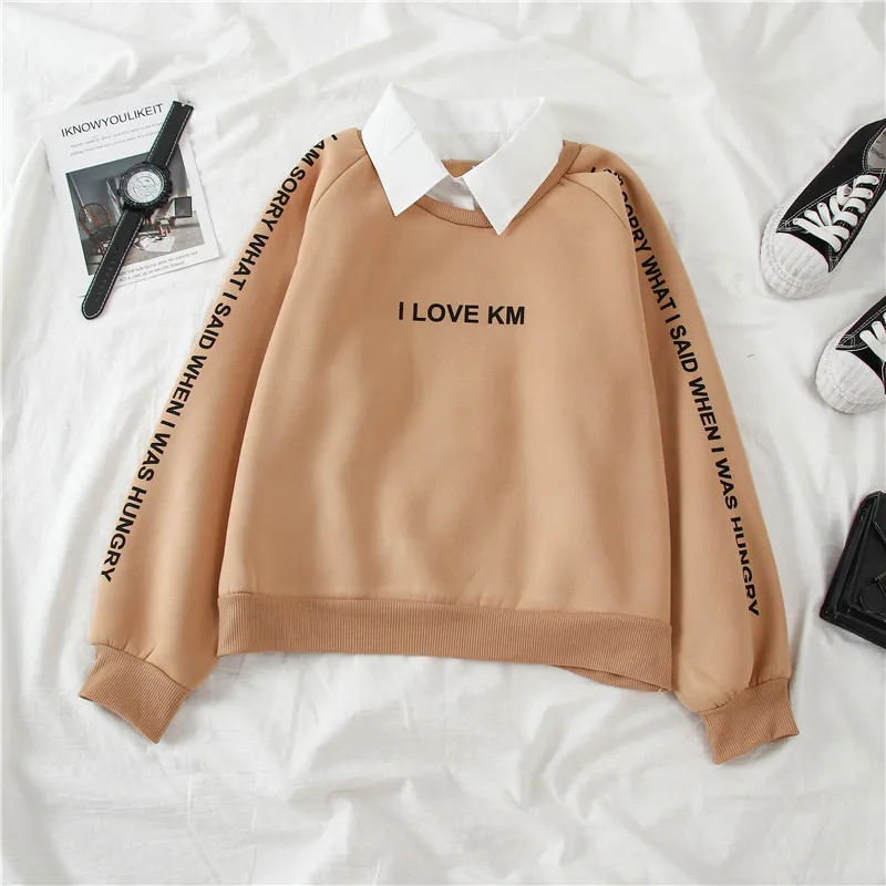 

Casual Fashion Two Piece Set Women 2021 Spring Sweatshirt + Elastic Waist Sweatpants Matching Set Outfits Femme