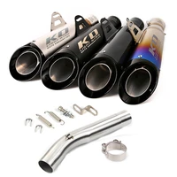 escape motorcycle exhaust mid link pipe and 51mm muffler stainless steel exhaust system for yamaha r6 1998 2005