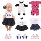 Мультяшная панда, одежда для кошек, обувь для 18-дюймовой американской и 43 см куклы новорожденного нашего поколения, подарок на день рождения ребенка