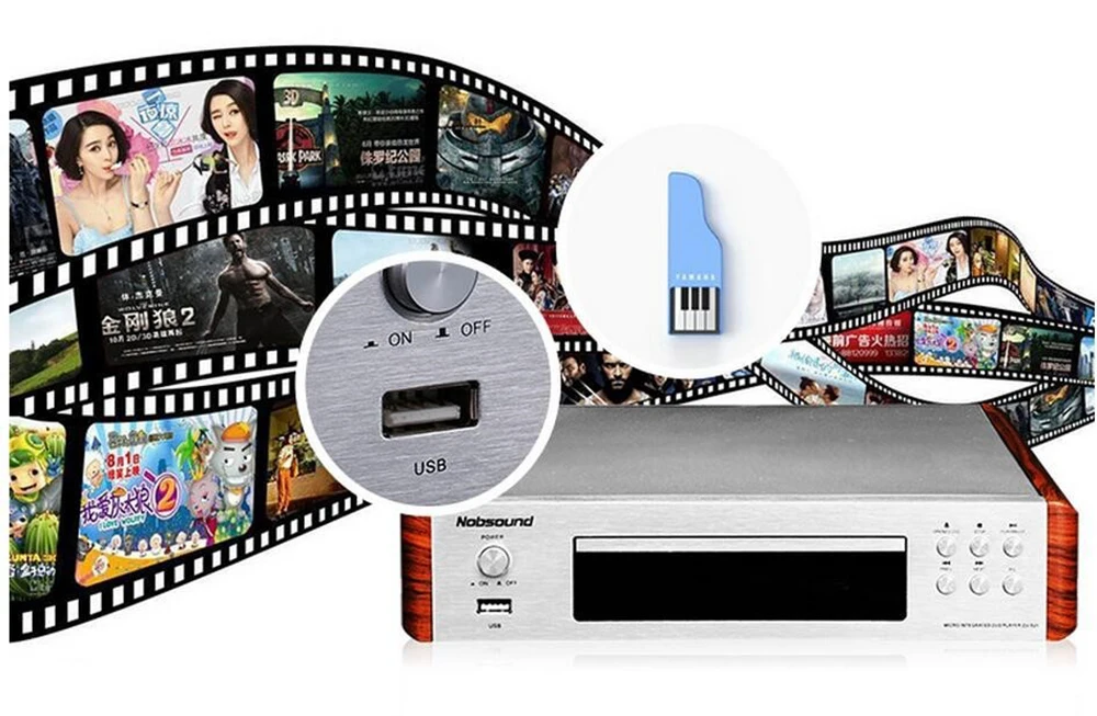 DVD-плеер Nobsound DV525 CD USB видеоплеер сигнал караоке выход