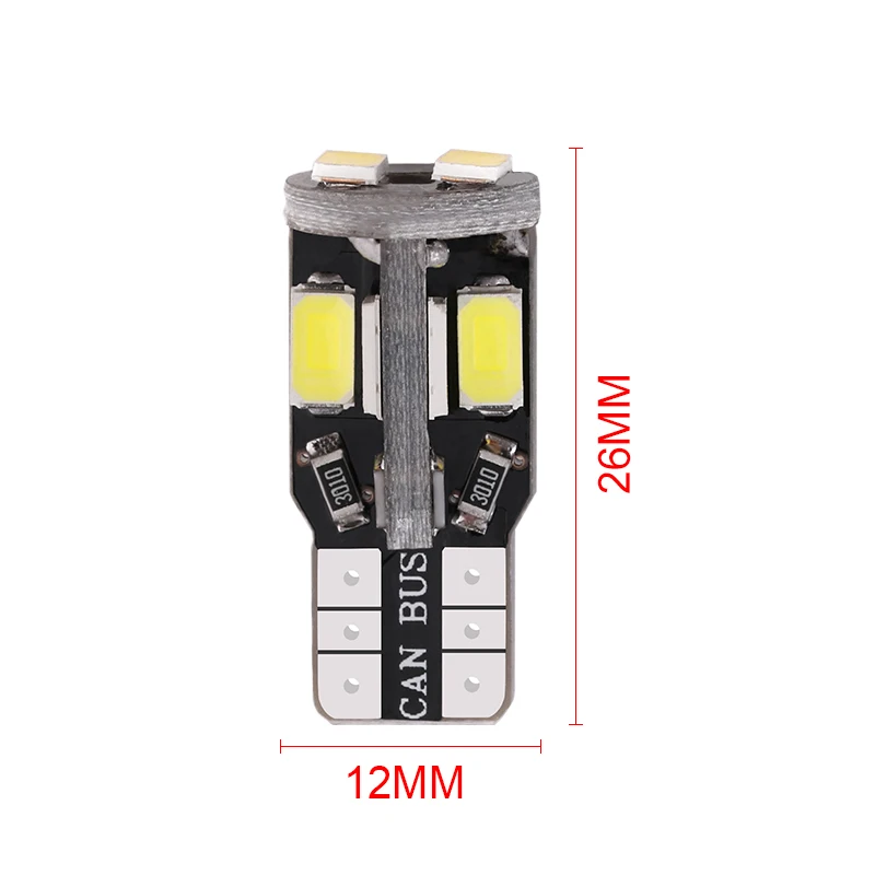 10 шт. T10 W5W 168 194 Светодиодный лампочки Canbus 5630 10SMD для боковых габаритных инструмент:
