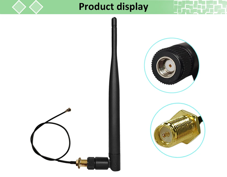 2,4 GHz WiFi антенна 5dBi антенна RP-SMA Male 2,4g антенна wi fi антенна wi-fi роутер+ 21cm PCI U. FL IPX to SMA штыревой кабель