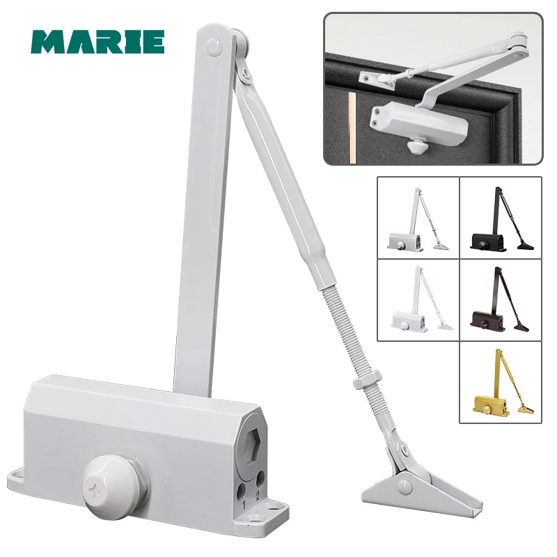 Белый цвет алюминиевый сплав доводчик двери 40 кг 65 автоматический