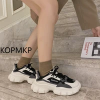 women s sport shoes platform sneakers black vulcanized high quality brand athletic walking shoes rubber sole