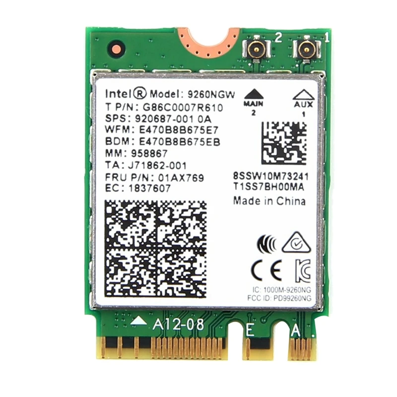 Двухдиапазонный беспроводной-AC 9260 для 9260NGW NGFF 802.11Ac MU-MIMO 1730 Мбит/с 1 73 Гбит/с WiFi +