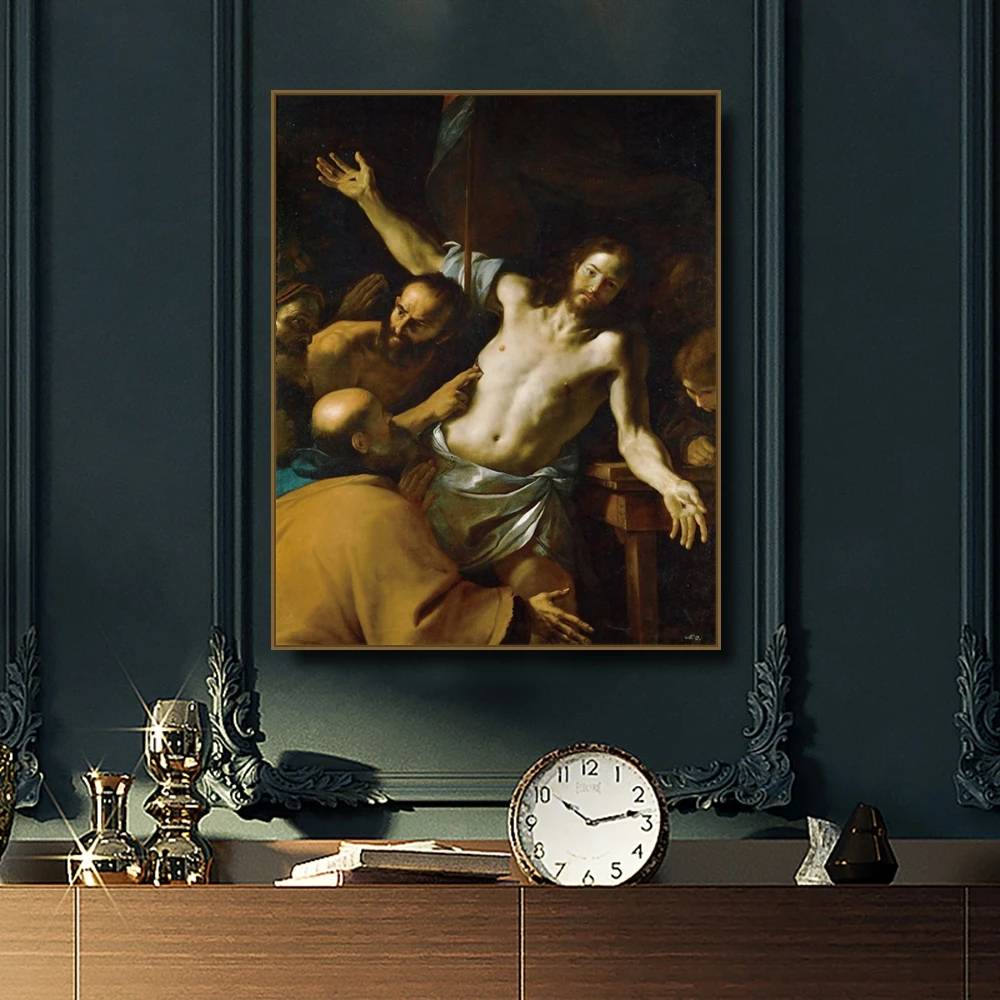 Doubting Thomas by Mattia Preti Холст Живопись холст с каллиграфией постер печать Декор