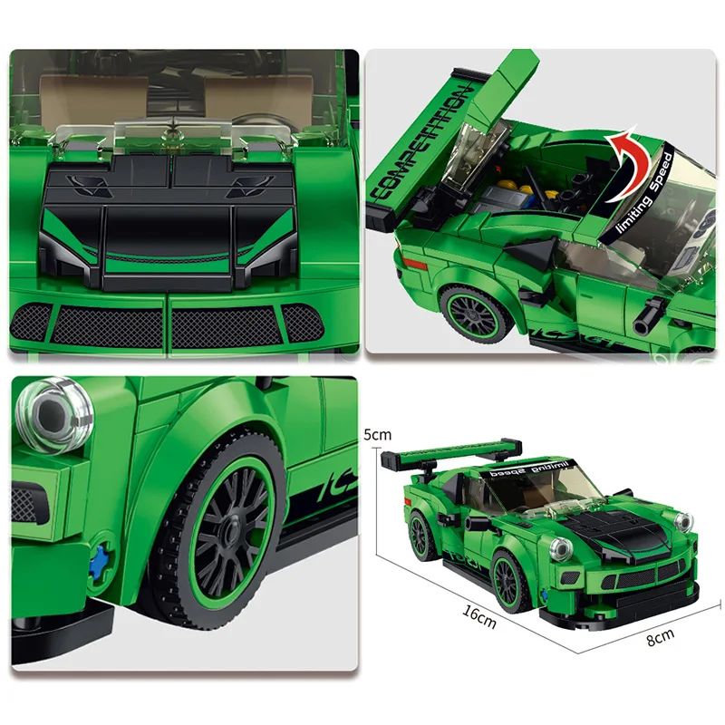 

City Series Speed Champions Racing Car Sports Vehicle Super Racers Figures Building Blocks Bricks Compatible Garage Kids Toys