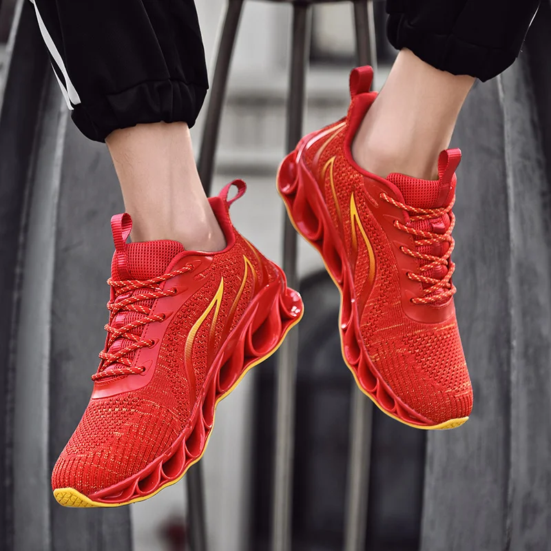 Кроссовки дышащие мужские для бега модная спортивная обувь из сетчатого