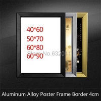 golden silvery black aluminum poster lift advertising banner wall mounted photo frame certificate sign display rack