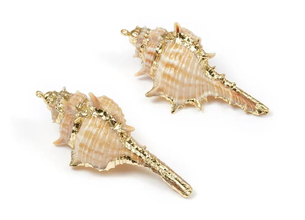 Конус подвеска в виде ракушки Whelk Подвеска из морской раковины покрытое