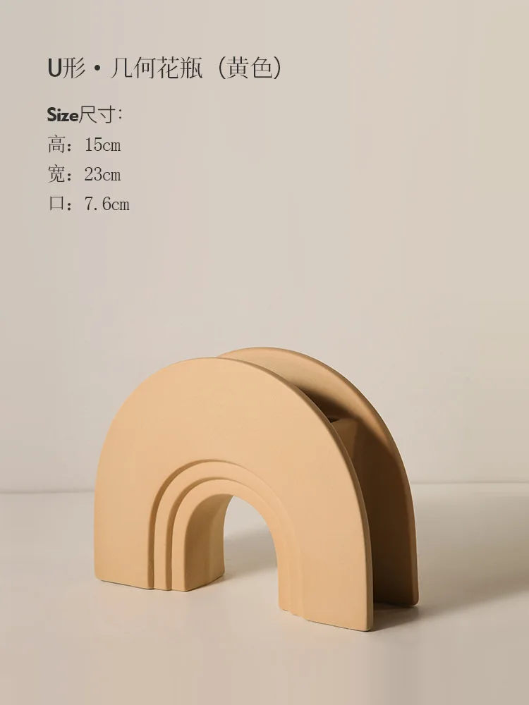 

Nordic Art Geometric Vase Creative Ceramic Living Room Desktop Modern Vase Home Decoration Accessories Flowers Vases Gift Ideas