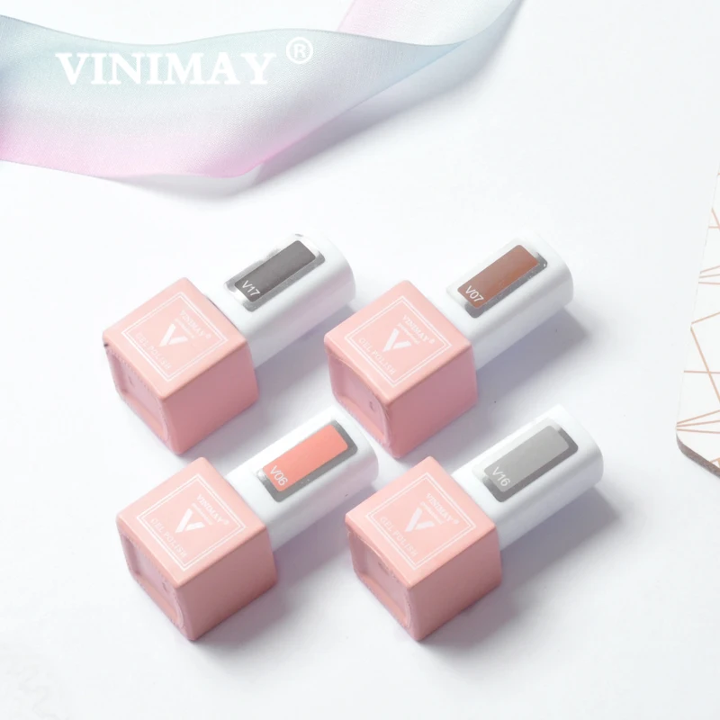 Лак для ногтей VINIMAY 60 цветов полуперманентный УФ-гель-лак для ногтей, праймер, удаляемый замачиванием, гелевое покрытие для маникюра