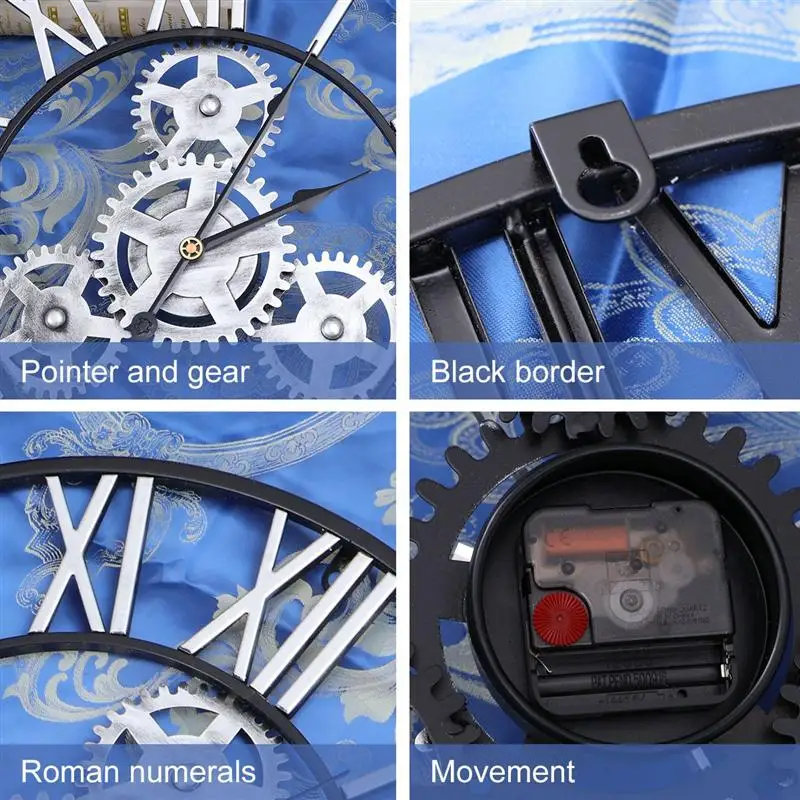 1 шт. креативные металлические настенные часы в стиле ретро модные декоративные