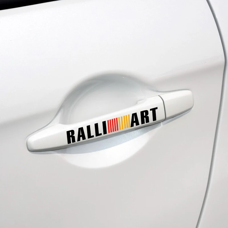 4pcs RALLI ART car door handle sticker sports Auto Ralliart for mitsubishis lancer asx outlander pajero galant | Автомобили и