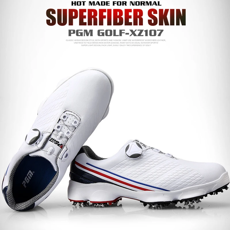 Hot Golf Men Shoes Waterproof Antiskid Breathable Button Buckle Sports Shoe Spiked Nail Training Sneakers MVI-ing | Спорт и