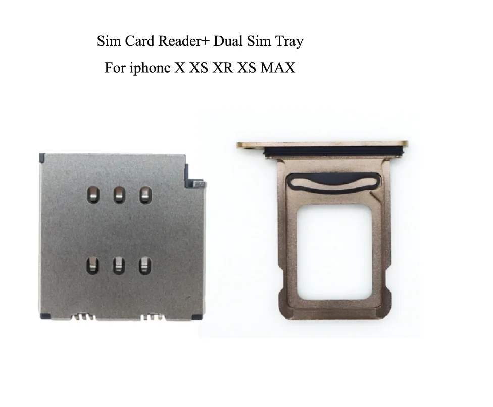 10 компл./лот Новая Sim Card Reader+ Sim лоток для iPhone X XS XR XS MAX черный/серебро/золото