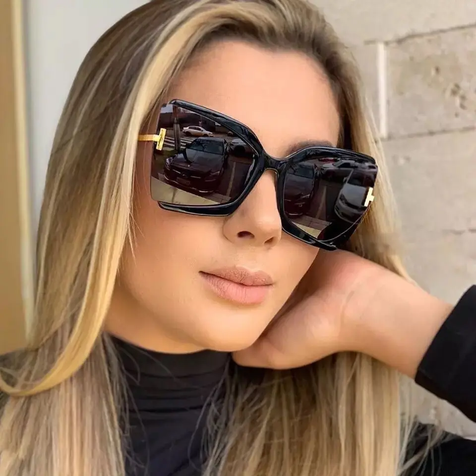 

With Box 2021 Luxury brand Korea news Style women men sunglasses Acetate Polarized Sun glasses