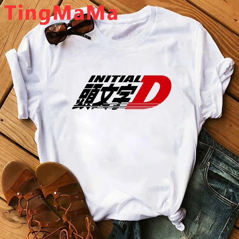 Футболка мужская с рисунком японского аниме повседневный топ инициала D модная