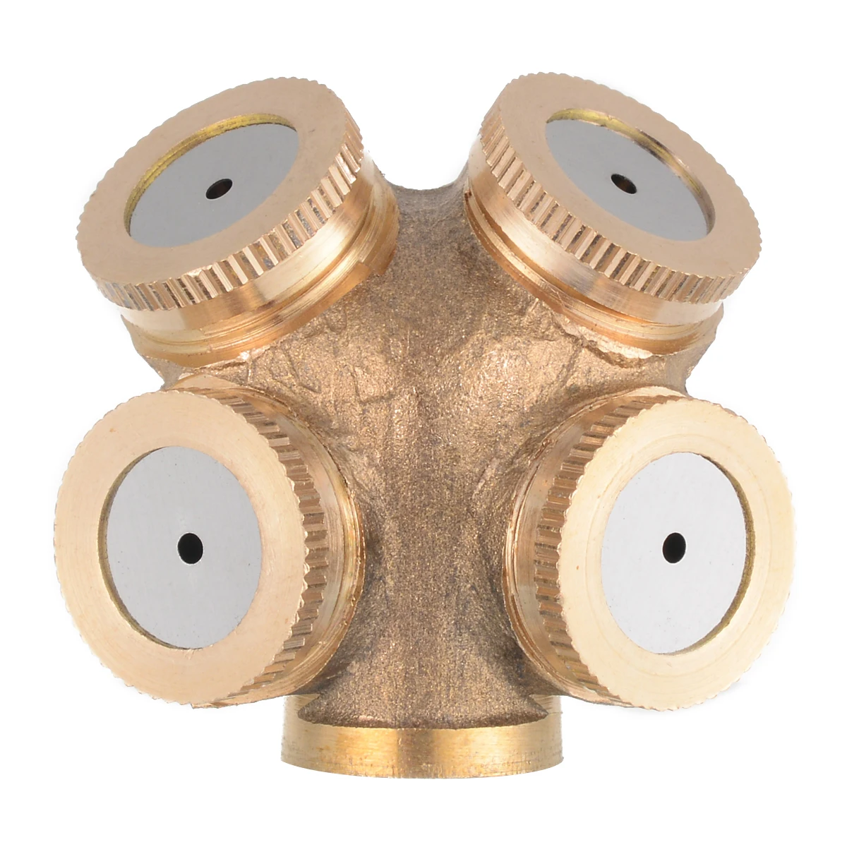 

Female Brass Spray Misting Fog Nozzle 4 Holes Garden Sprayer Nozzle Garden Sprinklers Irrigation Watering Nozzles