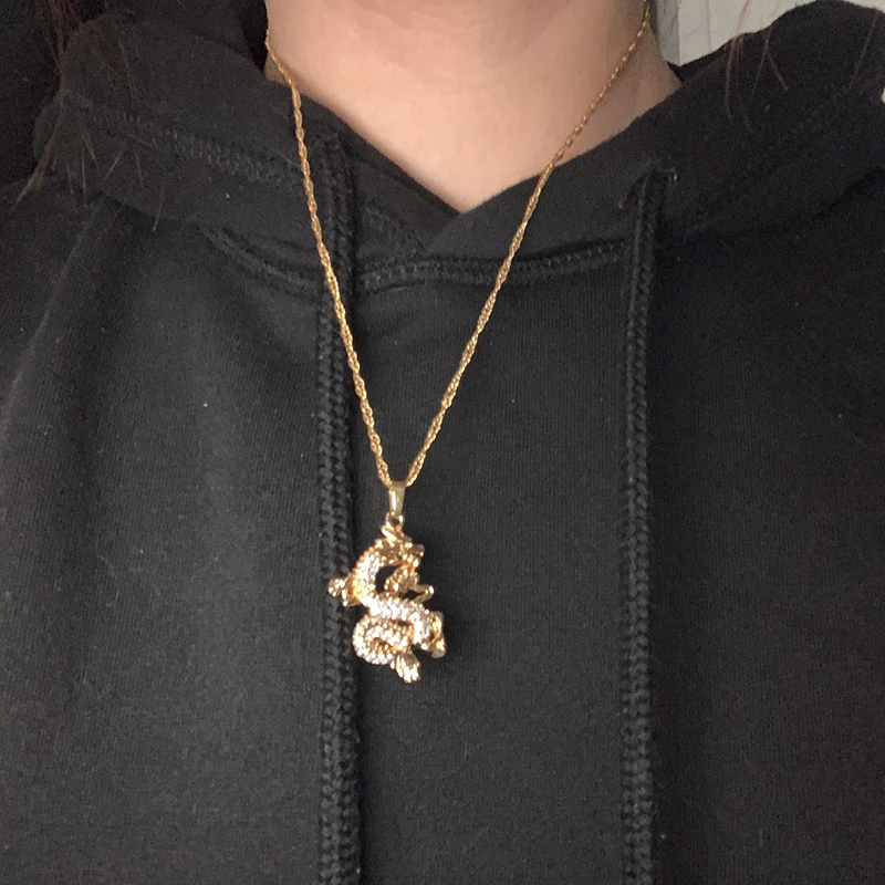 Ювелирное изделие 2020 кубический Дракон подвеска ожерелья для женщин мужчин