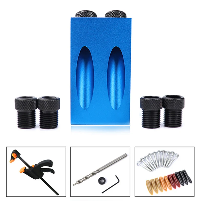 Промо акция! Деревообрабатывающий карман отверстие джиг комплект 6/8/10 мм угол