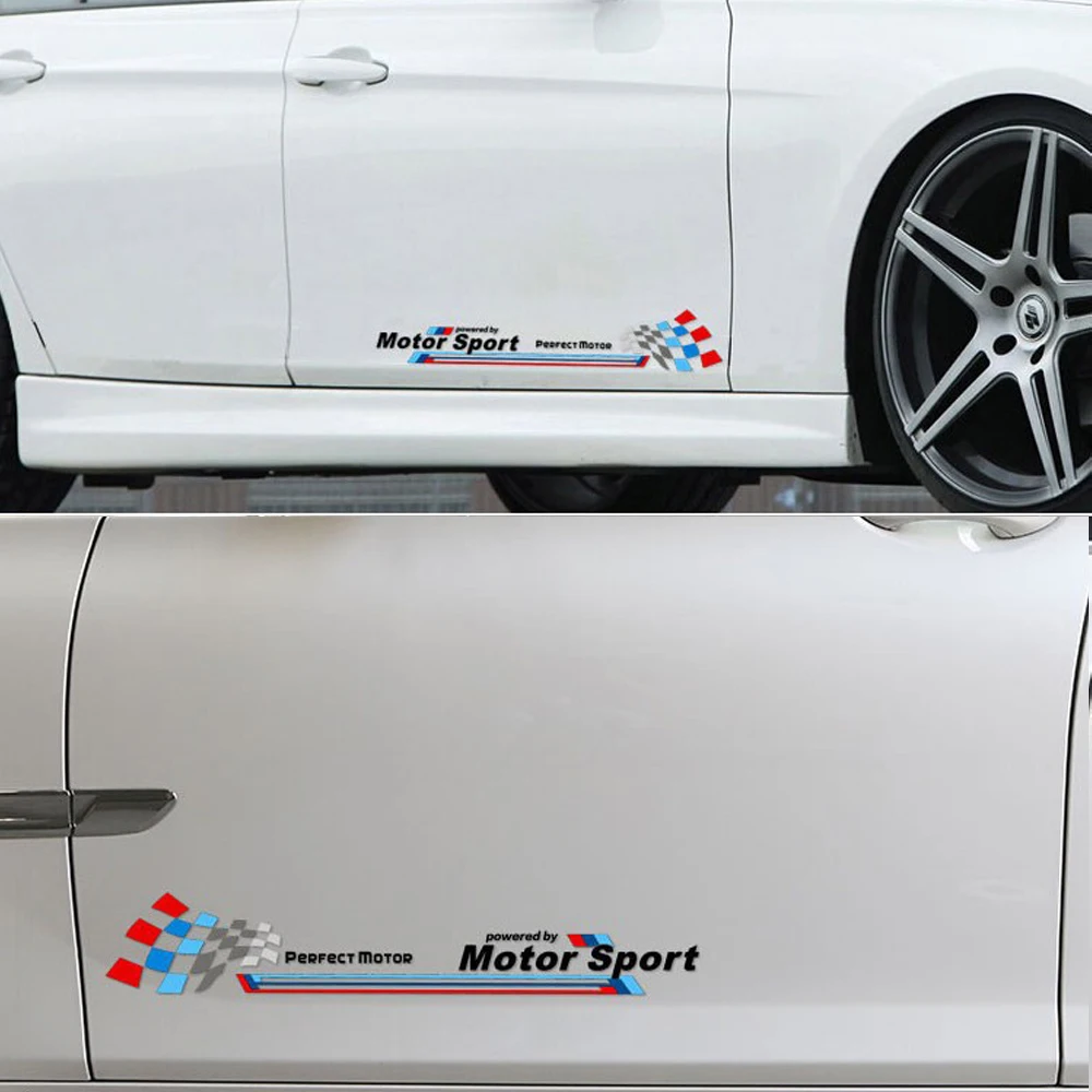 Автомобильный Стайлинг м гоночная юбка полосатая наклейка моторная Спортивная