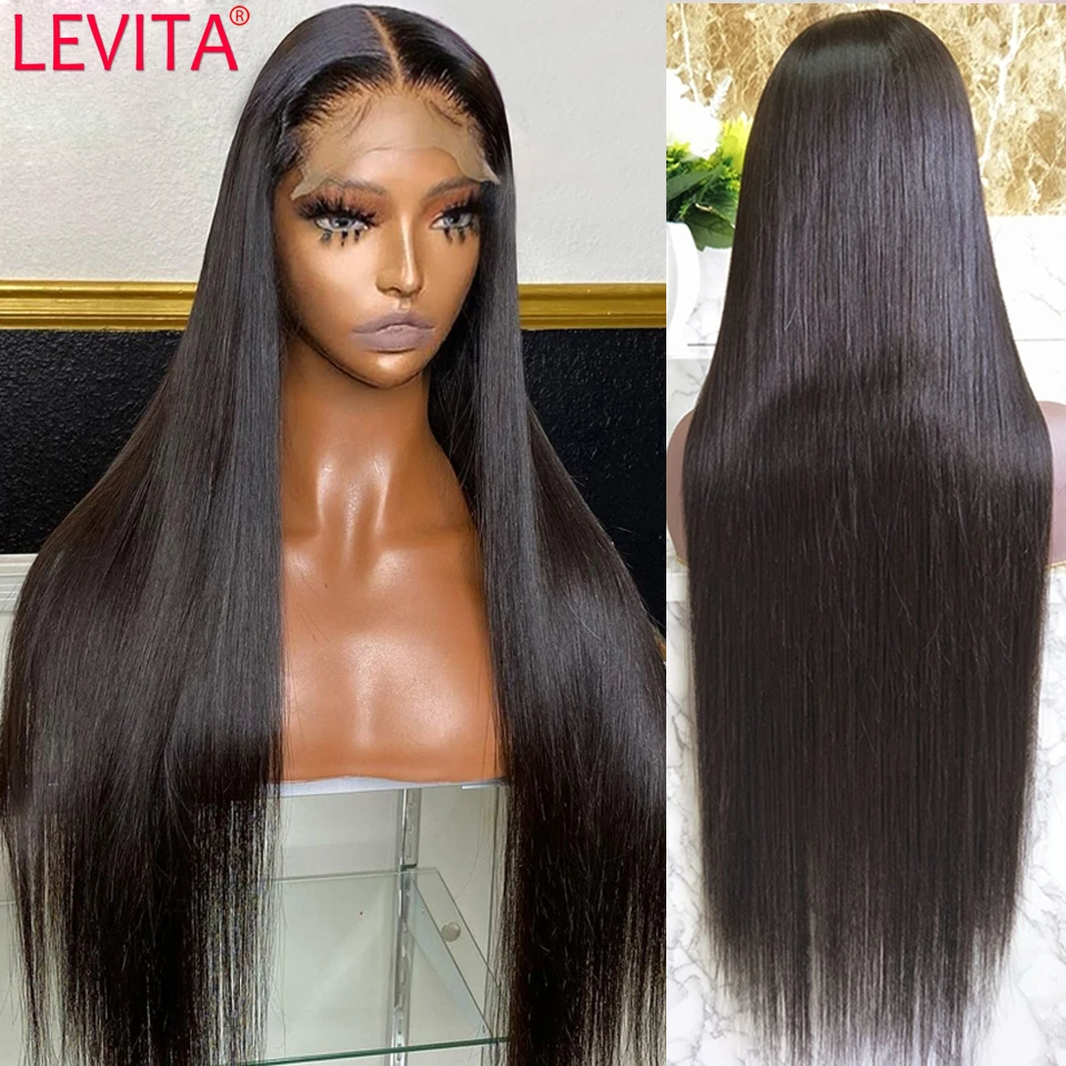 

Lanqi Long Wig 30 32 34 36 Inch Lace Front Wig Bone Straight Lace Front Wig Brazilian Human Hair Wigs For Women Lace Closure Wig