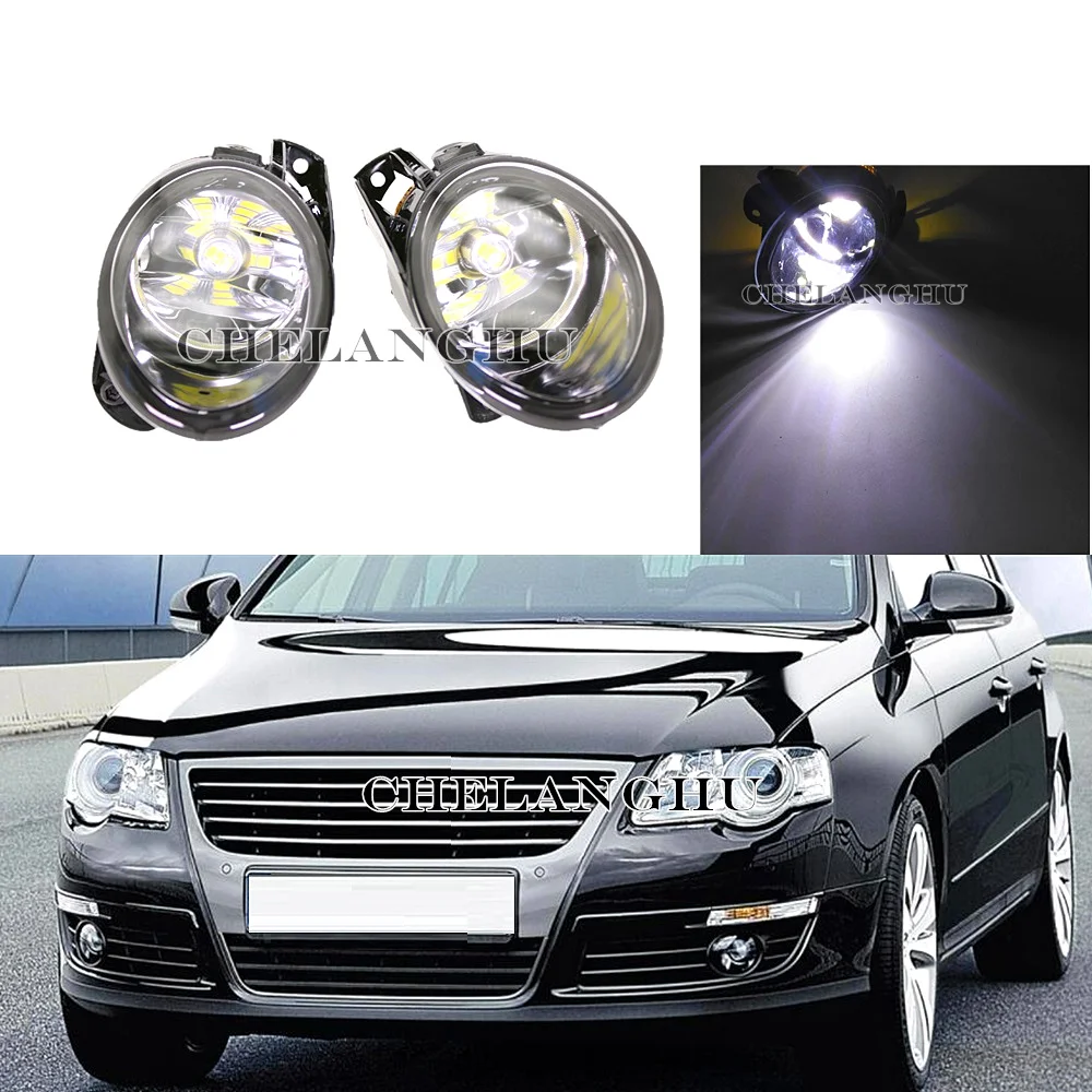 Car LED Lights Front Bumper Fog Lamp Light With Bulbs For VW Passat B6 3C 2006 2007 2008 2009 2010 2011 Car-Styling