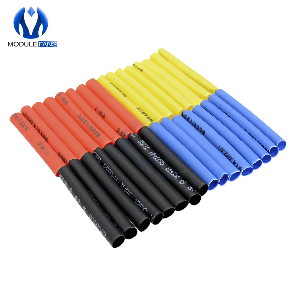 Термоусадочные трубки для автомобильных кабелей 8 размеров разные цвета 164 шт. 328