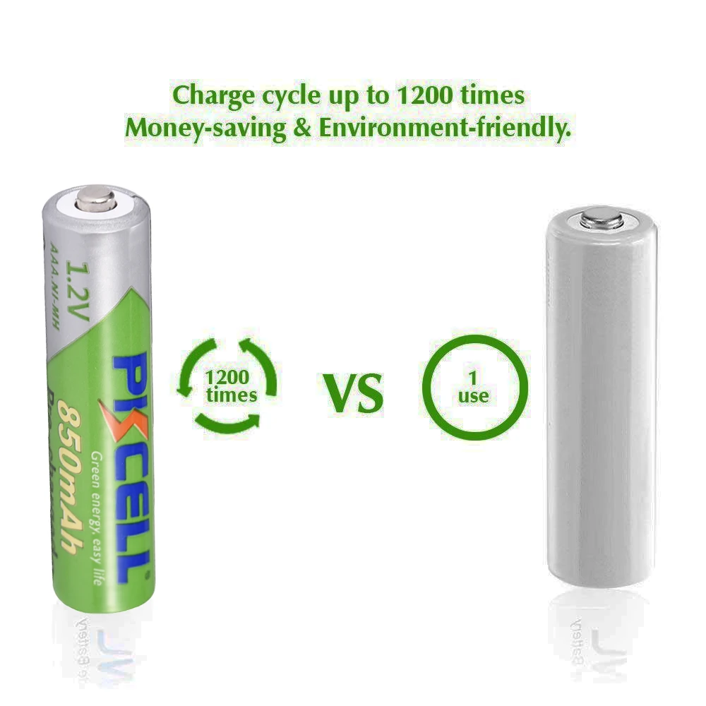 36 шт. PKCELL NIMH батареи AAA 850mAh 1 2 V аккумуляторная батарея низкий саморазряд до 1200 Circle