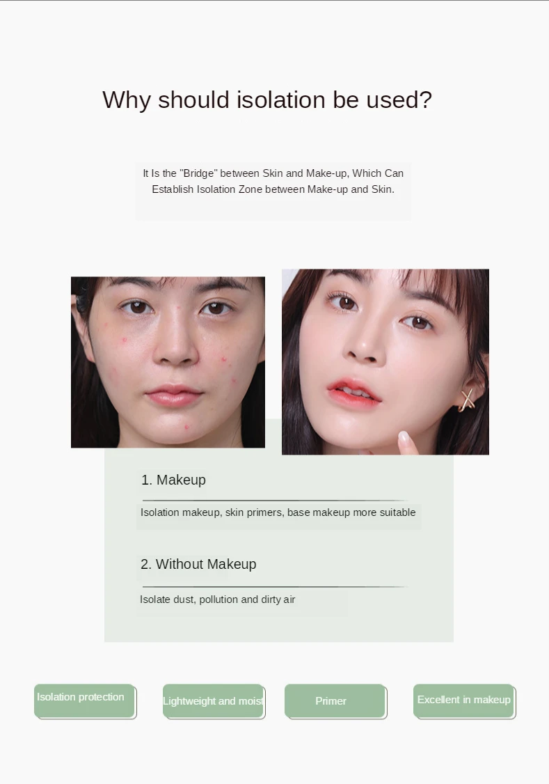 

NOVO Isolation Cream Oil Control Concealer 3-in-1 Makeup Primer Whitening Moisturizing Moisturizing Makeup