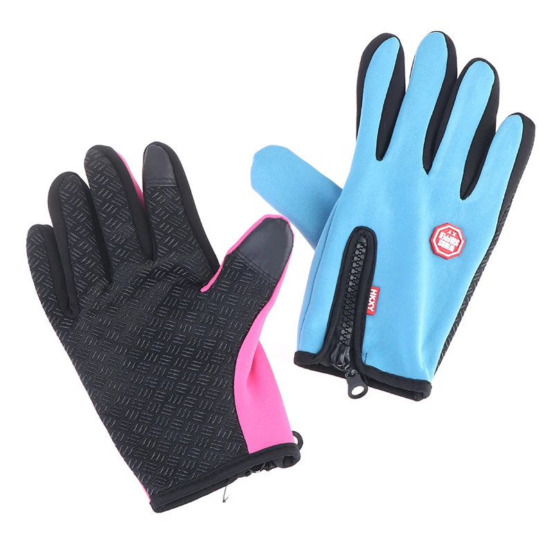1 пара унисекс Зимние теплые ветрозащитные водонепроницаемые термоперчатки для