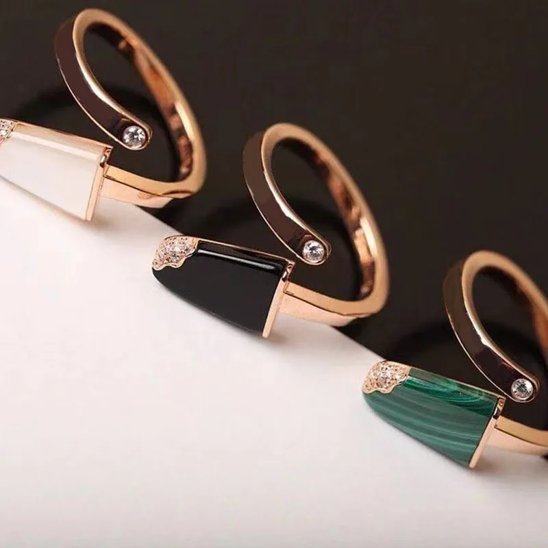 

Original Brand Ice Cream bvl Ring Jewelry Fashion Titanium Steel Jewelry Wedding Party For Christmas