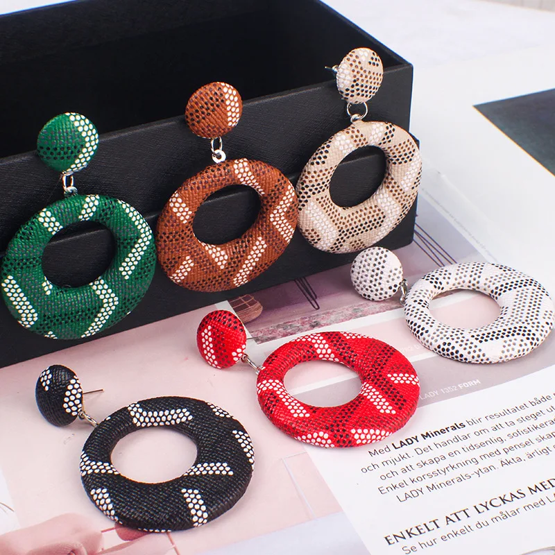 Богемные геометрические круглые Висячие серьги для женщин 2019 эффектные модные