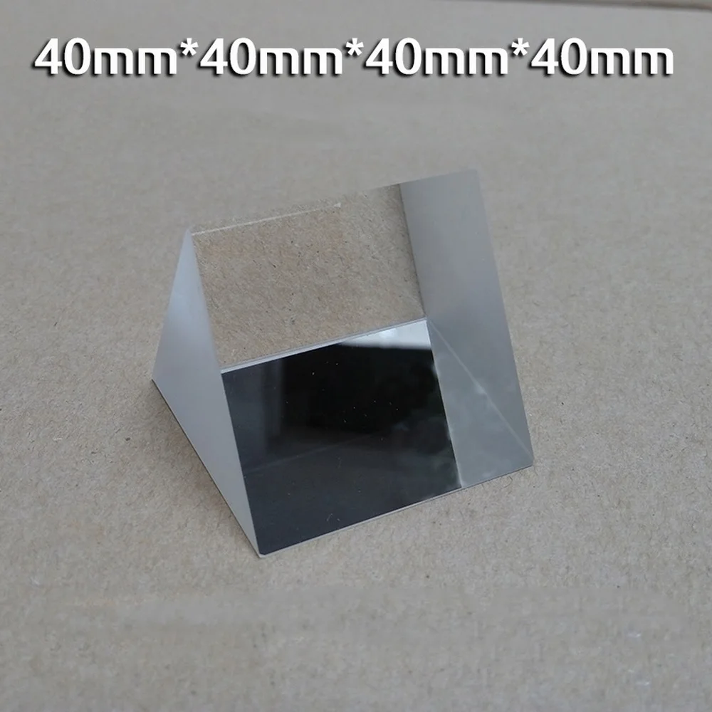 Призма Isosceles прямое треугольное Оптическое стекло фотолампа 40*40*40*40*40 мм