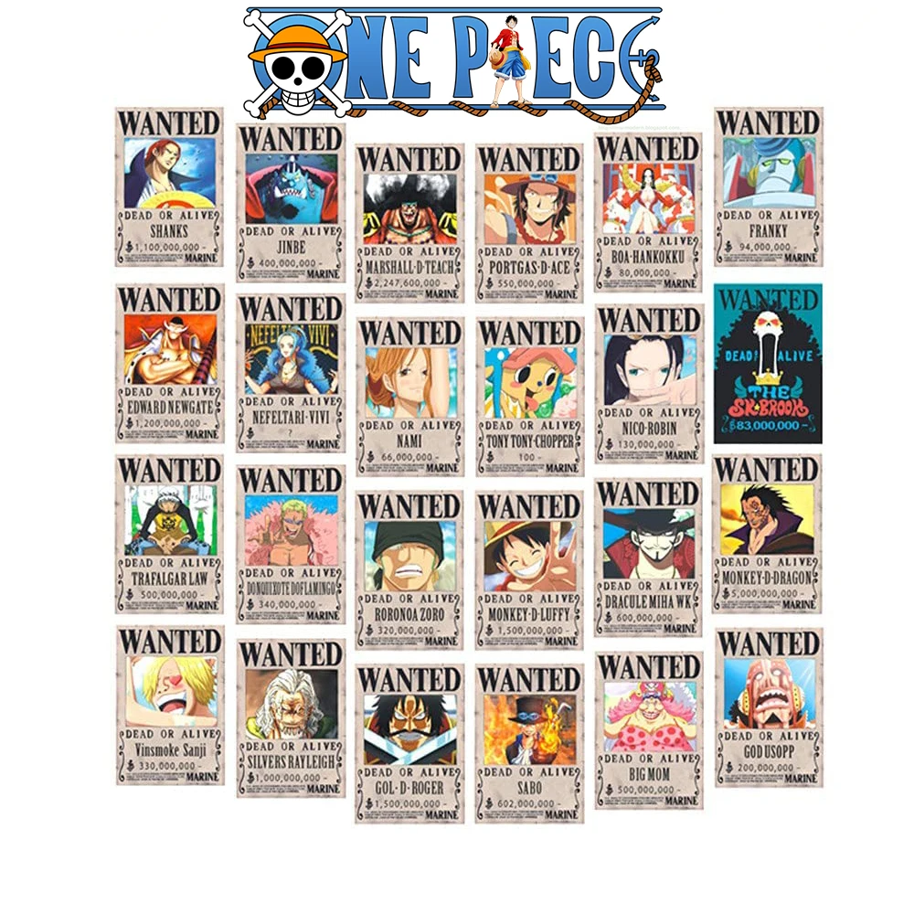Аниме One Piece 10 шт./компл. разноцветные винтажные постеры украшение для детской