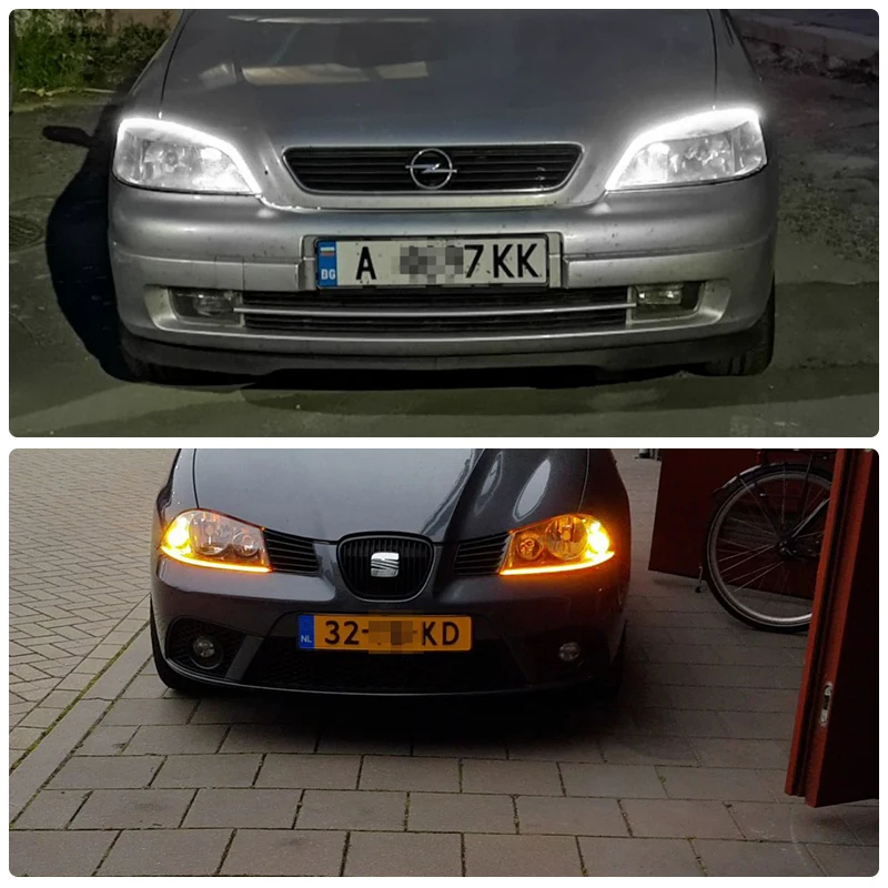 2 шт. для Ford Focus 3 4 Fiesta Mk2 Mk3 Mondeo Mk4 Fusion Автомобильные дневные ходовые огни дневного