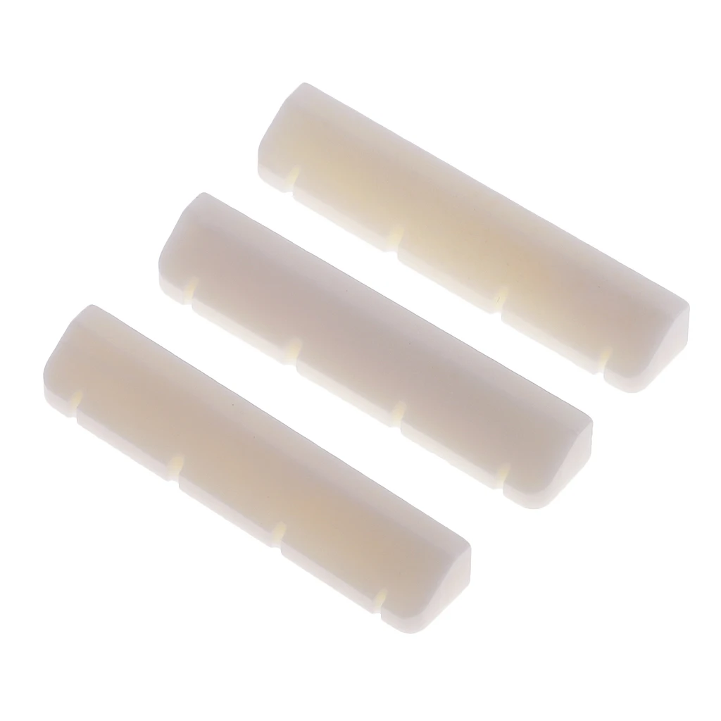 3x укулеле мост Гайка крупного рогатого скота кость шлицевые запасные части для